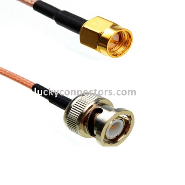 MECCANIXITY RG316 Coaxial Cables 2-Pack | SMA Male To SMA Male 1FT/30cm | Low Loss Antenna Cables For Network & GPS